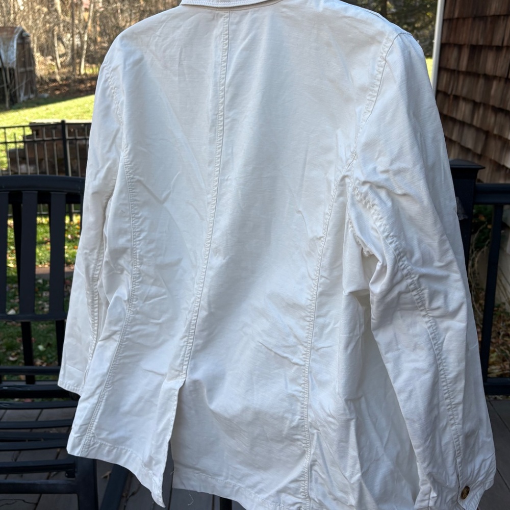 Talbots Plus Off White Button Down Jacket - 2x - image 2
